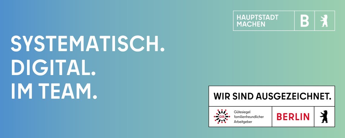 2b Slogan Gütesiegel Riport Farbverlauf